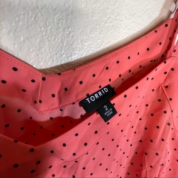 Torrid SOPHIE - CORAL DOT GEORGETTE CAMI size 2X - Picture 5 of 8